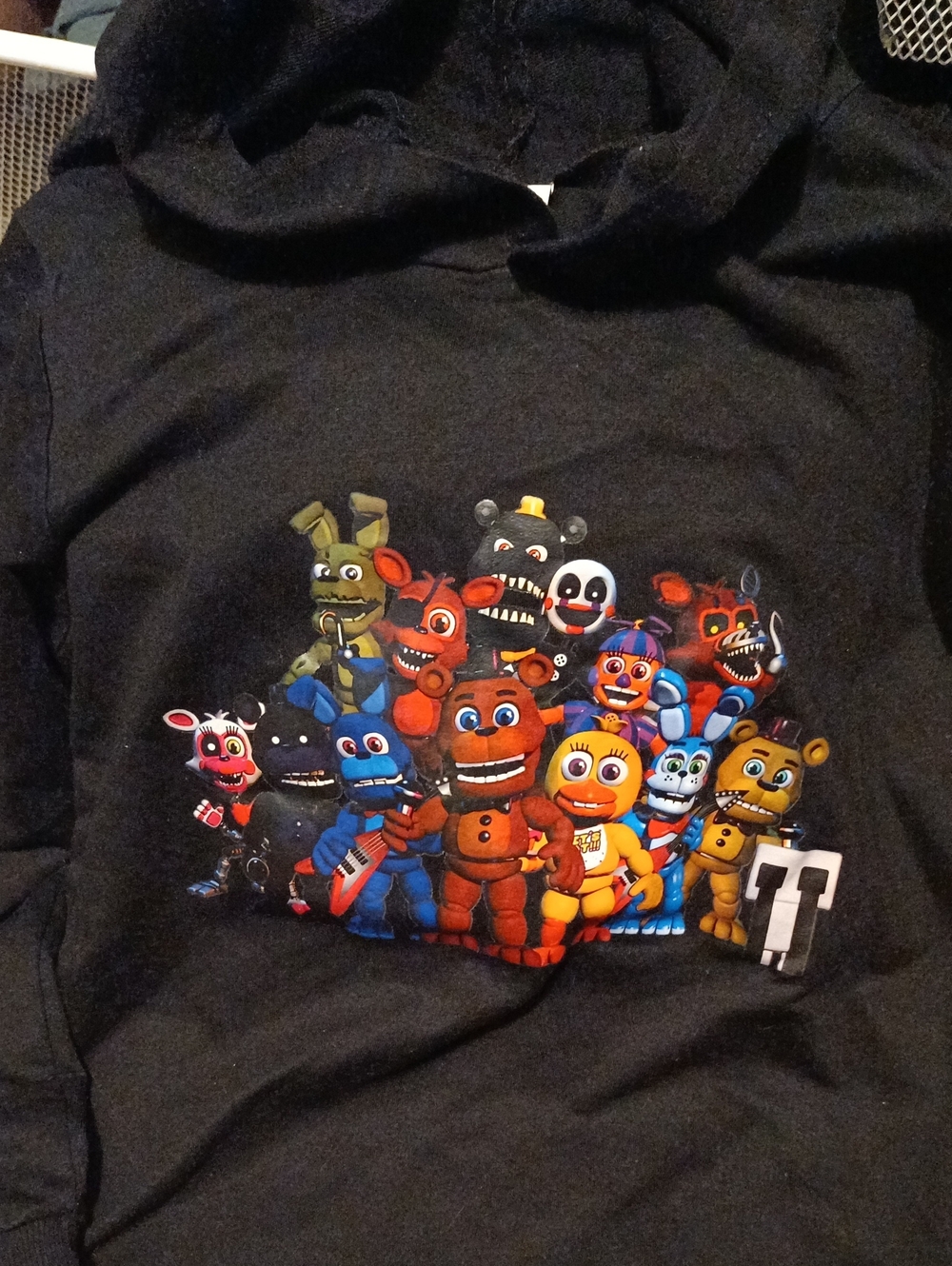 Five Nights at Freddy's Kids Black Character Hoodie Top